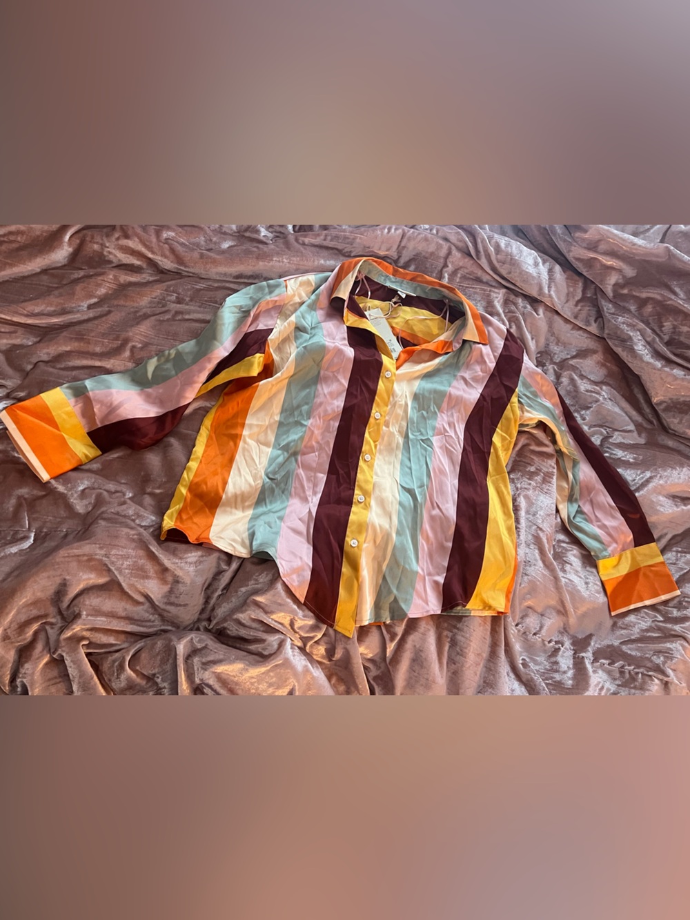 Fe Noel Striped Multi-Color Button-Up Shirt